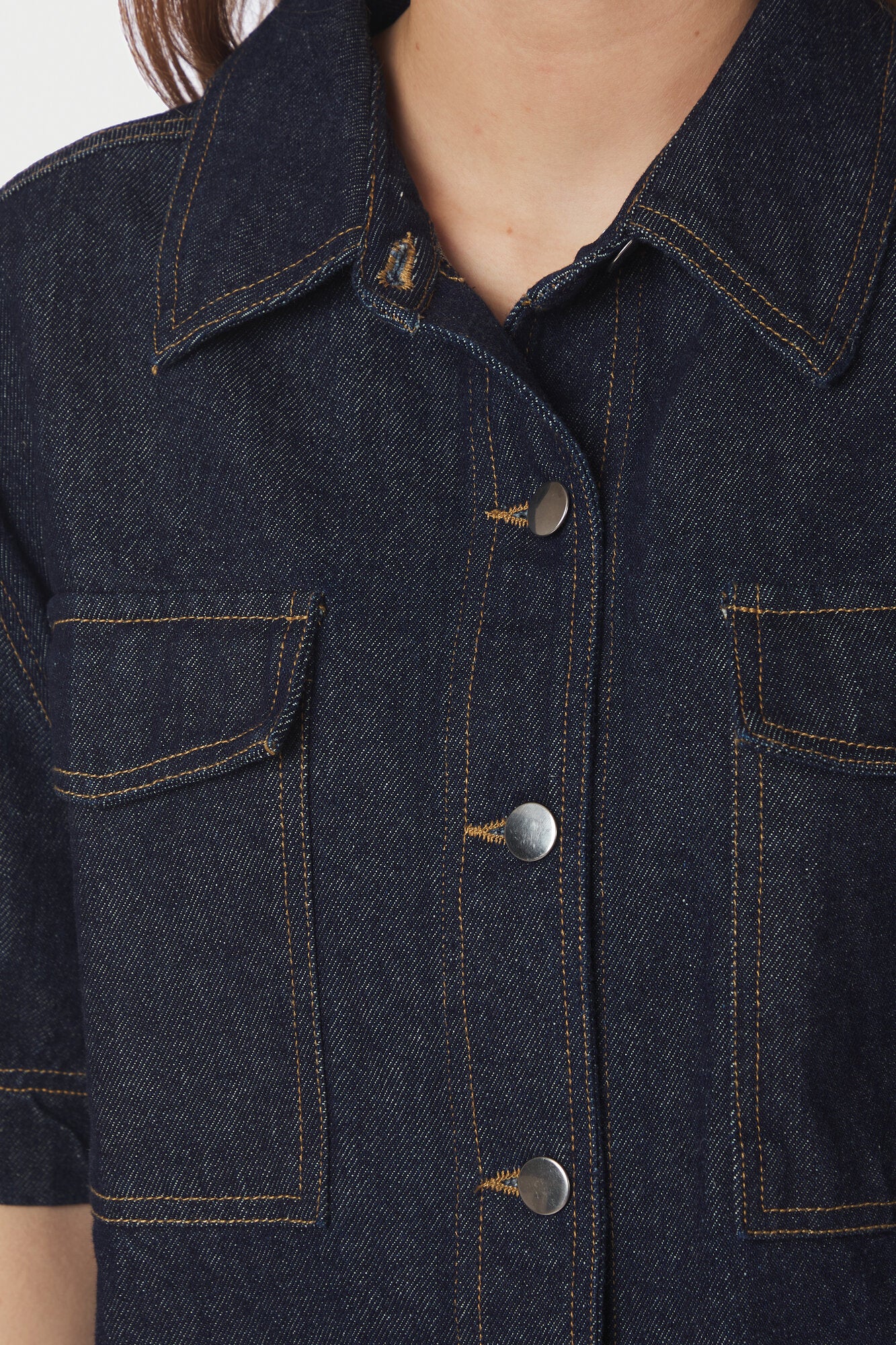 Tiki denimskjorte - mørkeblå